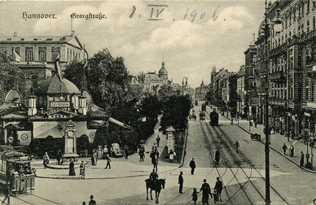 Georgstraße à Hanovre avant la Première Guerre mondiale