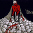 Affiche américaine de 1917 : l’empereur Guillaume II est représenté en diable sur un tas de crânes.