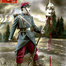 « Châtiment » : une carte postale française représente la tête de l’empereur Guillaume II au bout de la baïonnette d’un soldat français. 