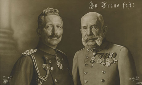 L’empereur d’Allemagne Guillaume II et l’empereur d’Autriche-Hongrie François-Joseph Ier.