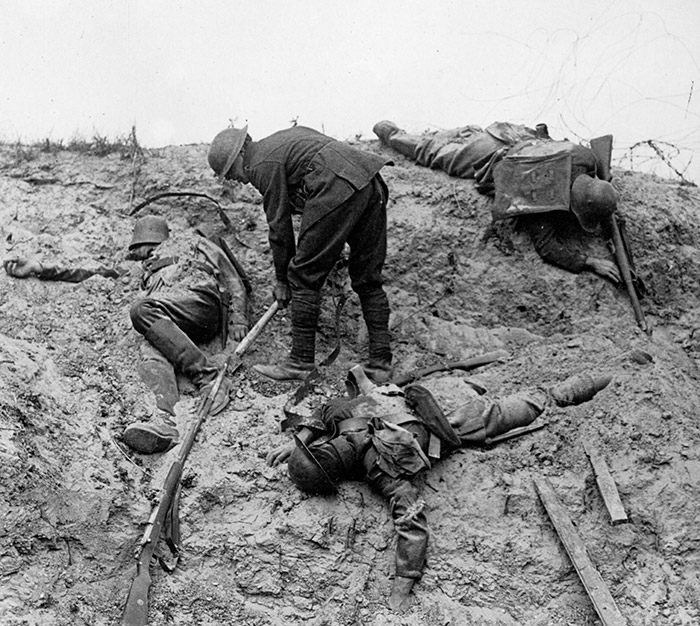 Soldats morts dans les environs d’Ypres en Belgique