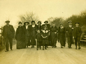 Réfugiés belges à Blaenavon dans le Pays de Galles, 1915